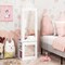 MDF Wood Kids Vanity Set with Mirror, Stool and Jewelry Cabinet